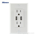 3.6A USB Wall Outlet Socket Receptacle with WiFi